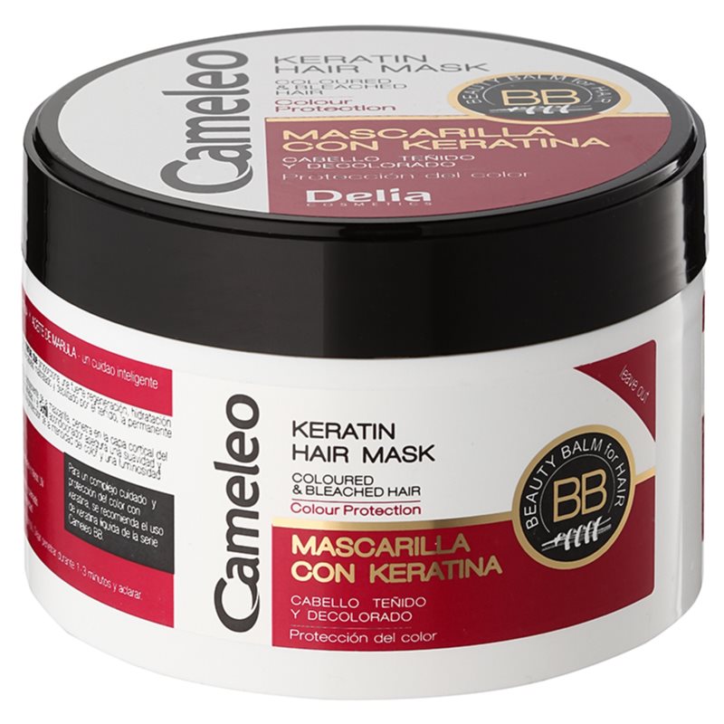 Delia Cosmetics Cameleo BB keratin maska za barvane lase in lase s prameni 200 ml