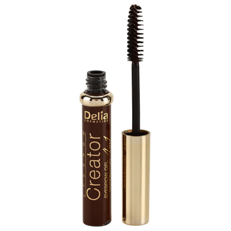 Delia Cosmetics Creator gel para sobrancelhas 4 em 1 tom Brown 7 ml