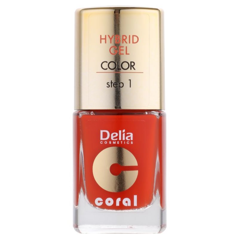 Delia Cosmetics Coral Nail Enamel Hybrid Gel esmalte de uñas en gel tono 02  11 ml