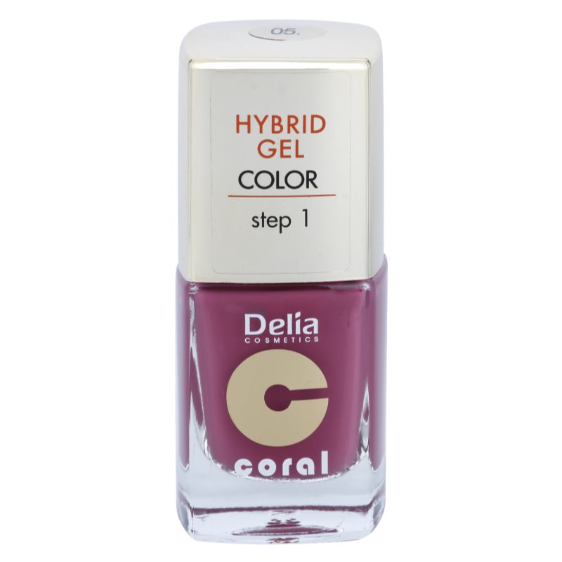 Delia Cosmetics Coral Nail Enamel Hybrid Gel esmalte de uñas en gel tono 05  11 ml