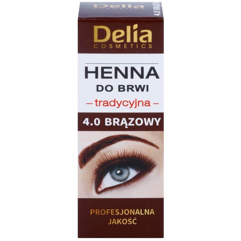 Delia Cosmetics Henna coloração para sobrancelhas tom 4.0 Brown 2 g + 2 ml