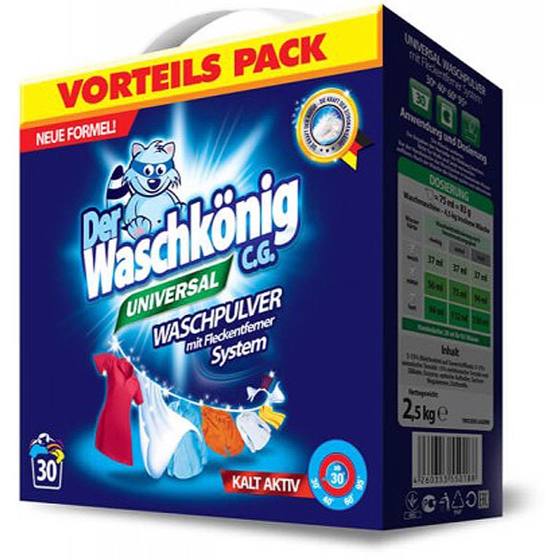 Der Waschkönig Universal detergente en polvo 2400 g