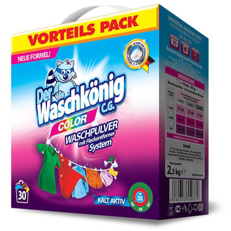 Der Waschkönig Color detergente en polvo 2400 g