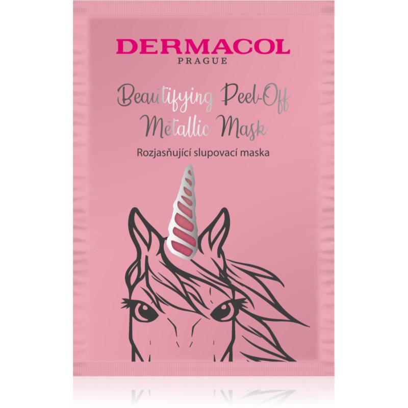 Dermacol Beautifying Peel-Off Metallic Mask luščilna maska za osvetlitev kože