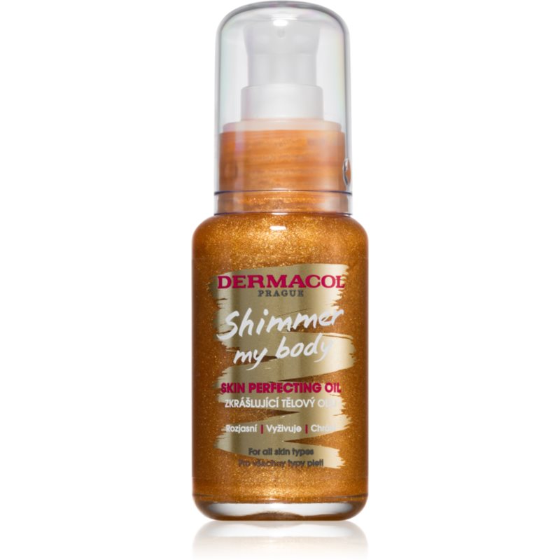Dermacol Shimmer My Body aceite corporal con efecto terciopelo con purpurina 50 ml