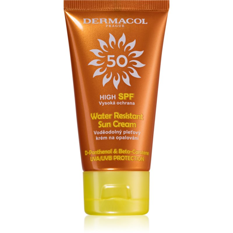 Dermacol Sun Water Resistant crema bronceadora para rostro SPF 50 50 ml