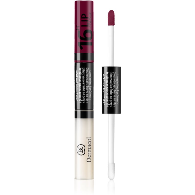 Dermacol 16H Lip Colour zweiphasige, langanhaltende Farbe und Gloss für die Lippen Farbton 22 4,8 g