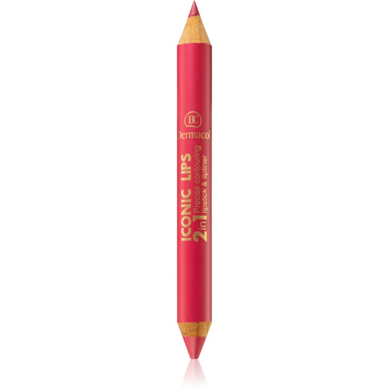 Dermacol Iconic Lips lápis de contorno e batom para os lábios 2 em 1 tom 04