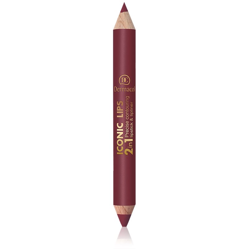 

Dermacol Iconic Lips помада та контурний олівець для губ 2 в 1 відтінок 06
