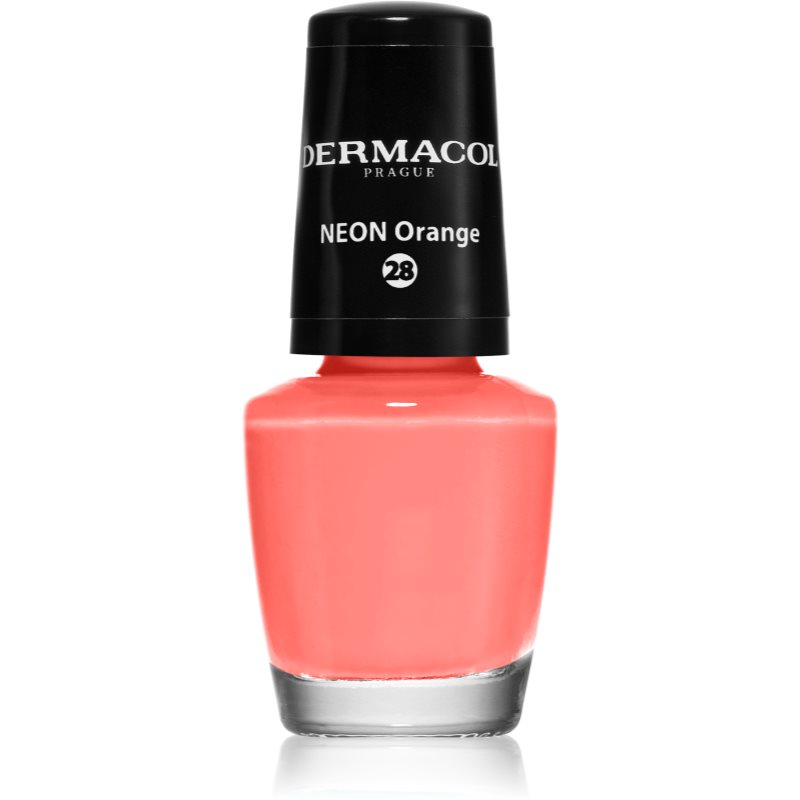 Dermacol Neon неонов лак за нокти цвят 28 Orange 5 мл.