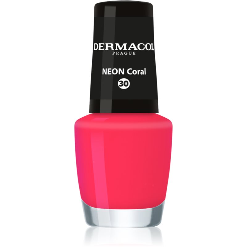Dermacol Neon esmalte de uñas tono neón tono 30 Coral 5 ml