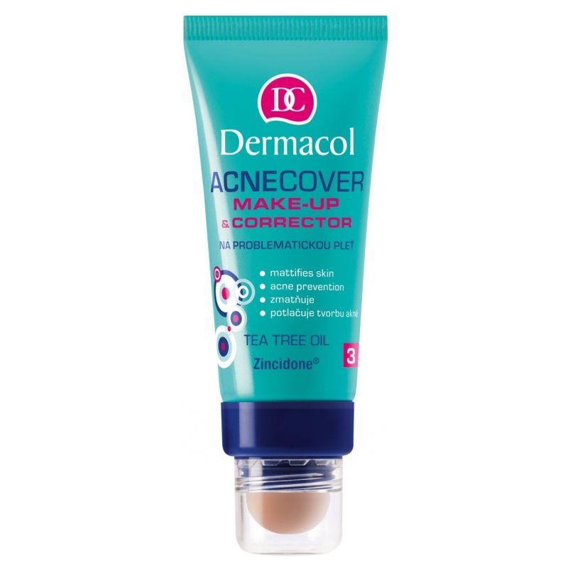 Dermacol Acnecover Foundation und Korrektor für problematische Haut, Akne Farbton 1 30 ml