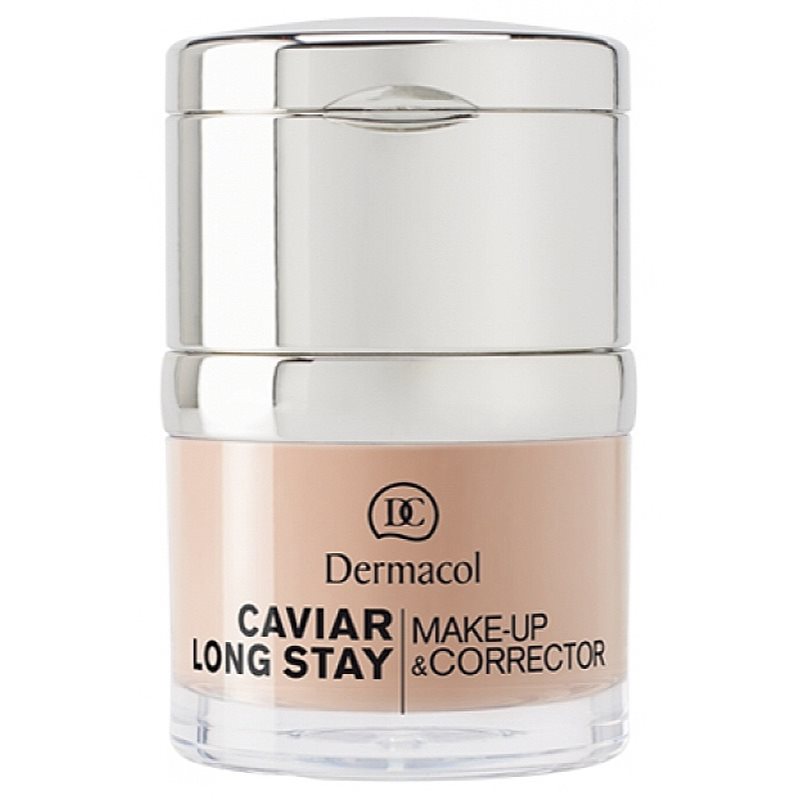 Dermacol Caviar Long Stay Langanhaltendes Make-up mit Kaviarauszügen und Korrektor Farbton Nude 30 ml