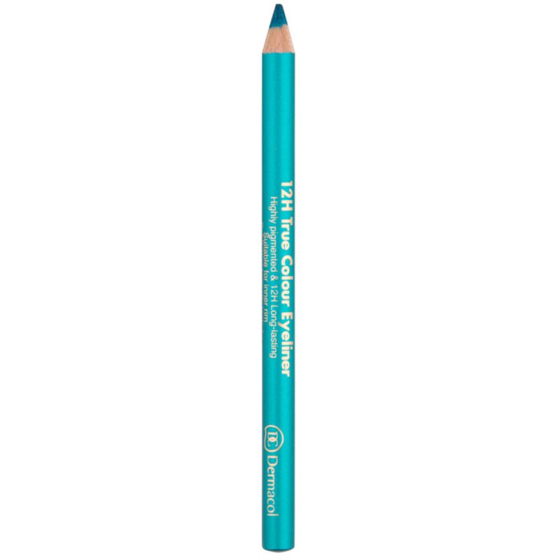 Dermacol 12H True Colour Eyeliner lápiz de ojos de larga duración tono 01 Turquoise