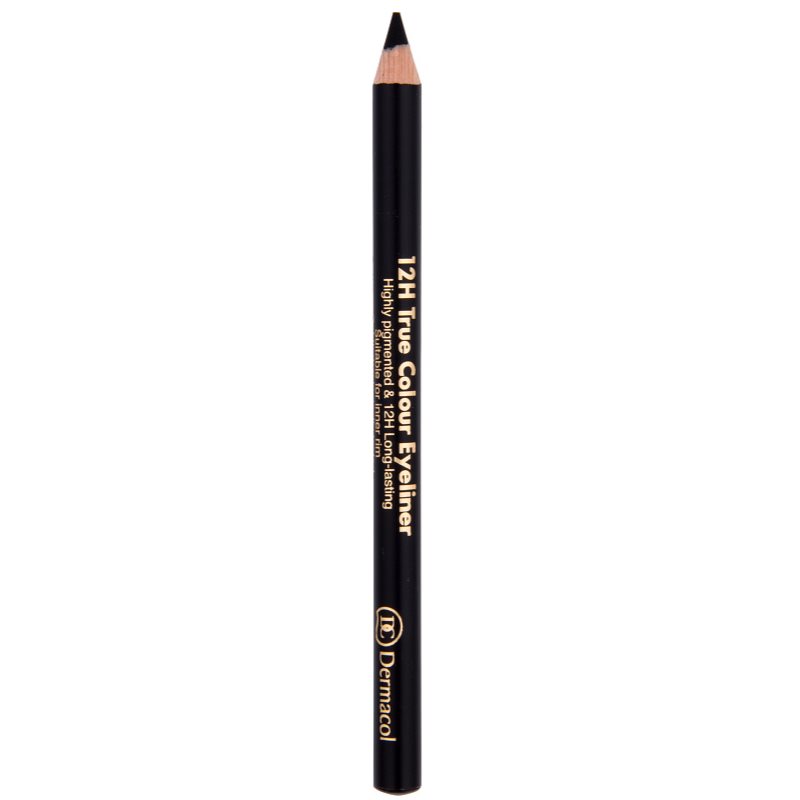 Dermacol 12H True Colour Eyeliner dlouhotrvající tužka na oči odstín 08 Black