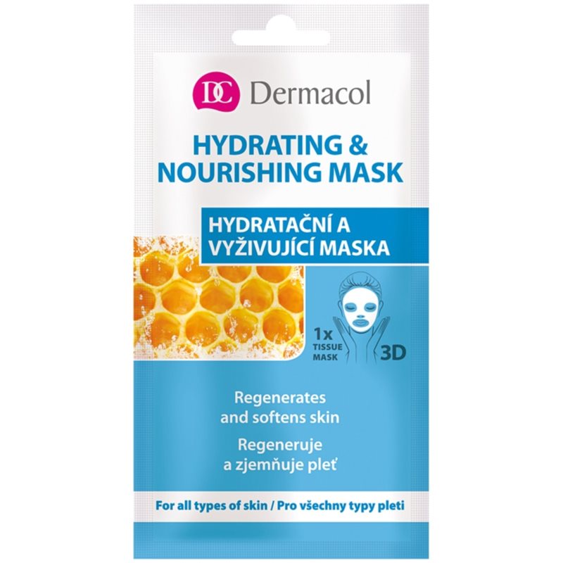 Dermacol Hydrating & Nourishing Mask mascarilla 3D de tejido con efecto hidratante y nutritivo 15 ml