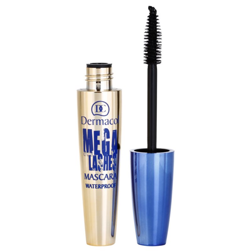 Dermacol Mega Lashes Wasserfester Mascara für mehr Volumen Farbton Black 12,5 ml