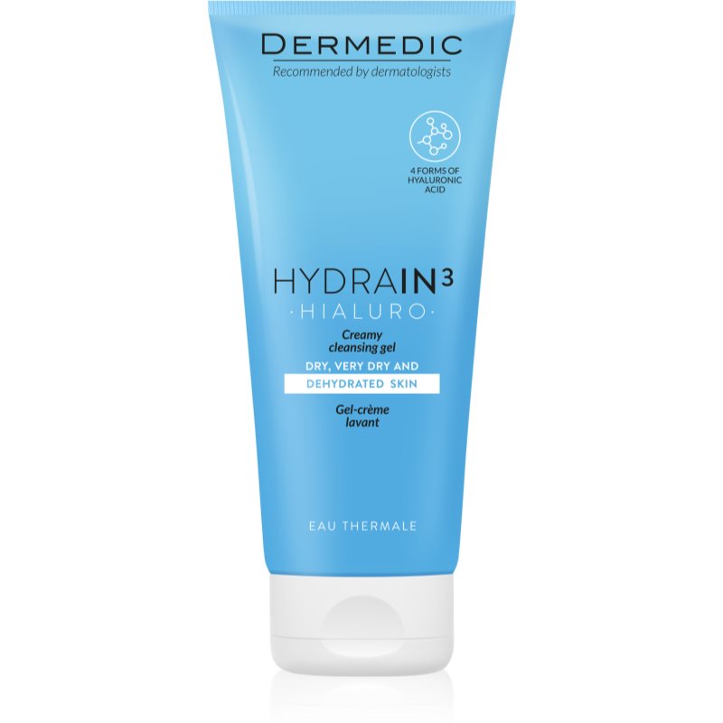 Dermedic Hydrain3 Hialuro cremiges Reinigungsgel für dehydrierte trockene Haut 200 ml
