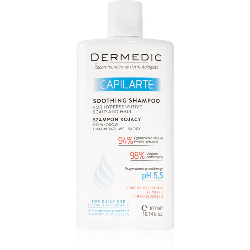 Dermedic Capilarte успокояващ шампоан за чувствителна кожа на скалпа 300 мл.