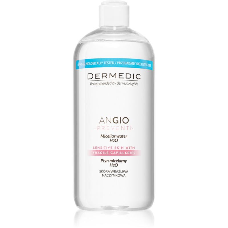 Dermedic Angio Preventi agua micelar calmante para pieles con tendencia a las rojeces 500 ml