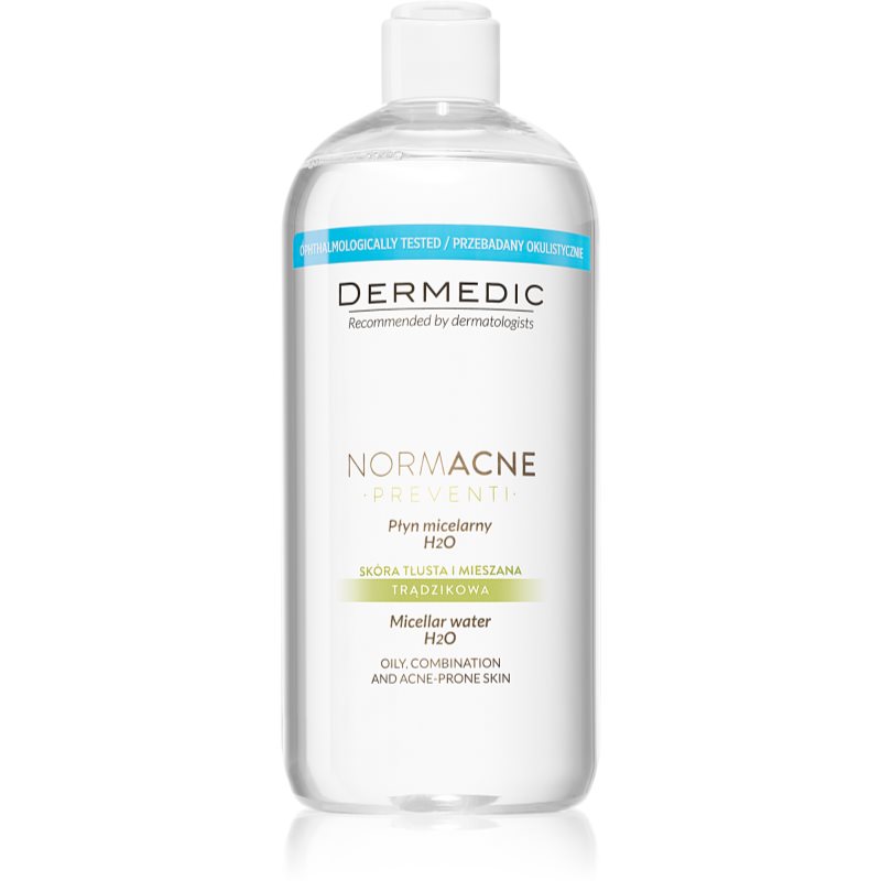 Dermedic Normacne Preventi água micelar para pele oleosa e mista 500 ml