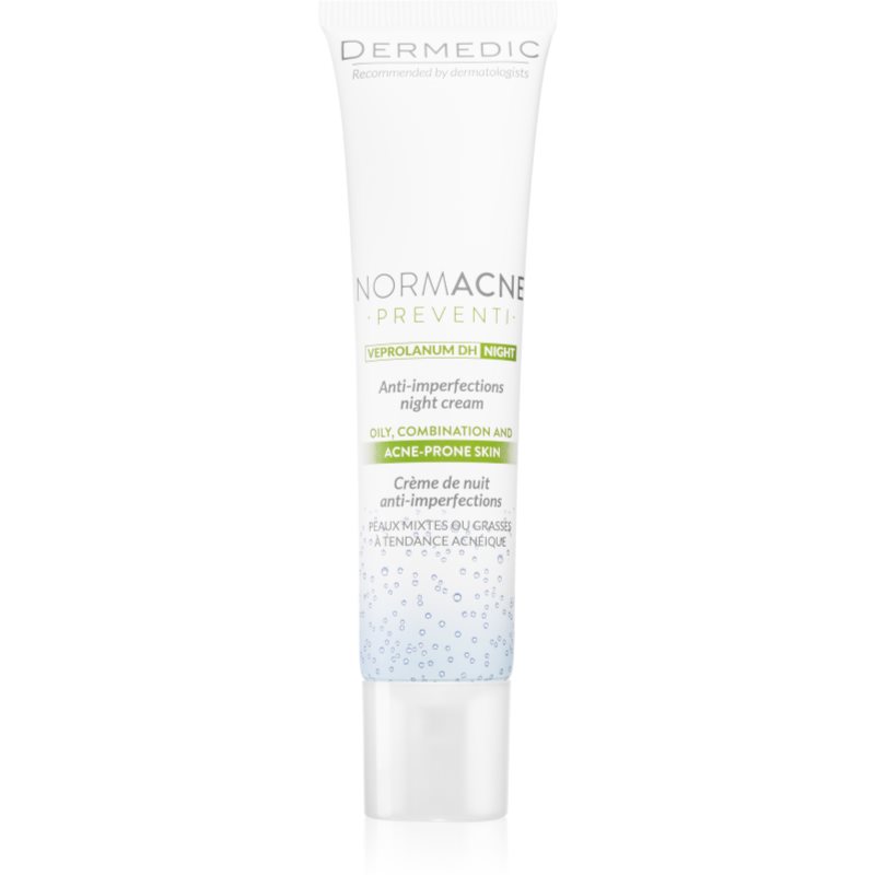 Dermedic Normacne Preventi crema de noche para imperfecciones de la piel con acné 40 ml