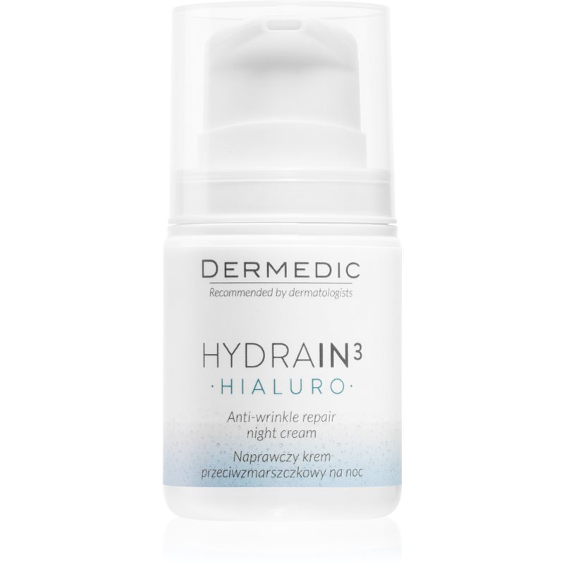 Dermedic Hydrain3 Hialuro creme noturno hidratante antirrugas 55 g