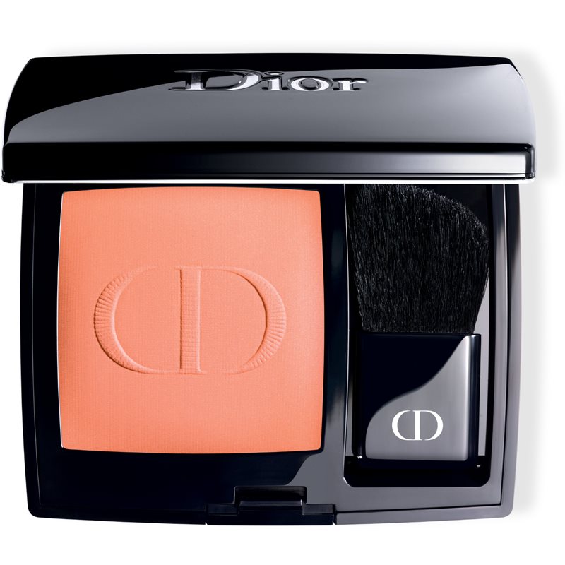 Dior Rouge Blush kompaktní tvářenka se štětcem a zrcátkem odstín 136 Delicate Matte 6,7 g