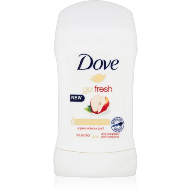 Dove Go Fresh Apple & White Tea antitranspirante en barra con efecto 48 horas 40 ml