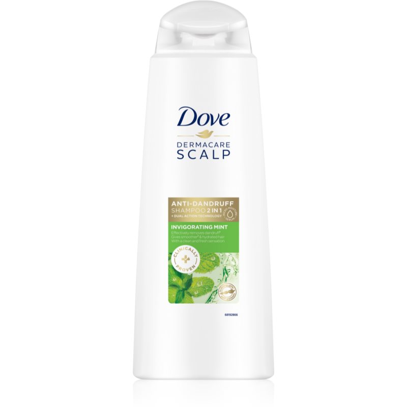 Dove DermaCare Scalp Invigorating Mint erfrischendes Shampoo gegen Schuppen 400 ml