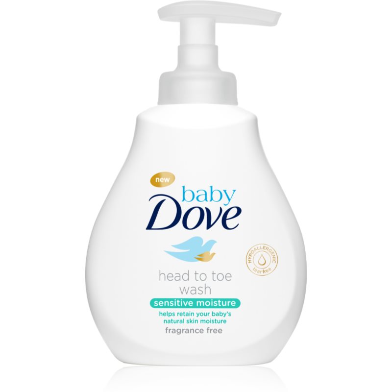 Dove Baby Sensitive Moisture gel za umivanje za telo in lase 200 ml