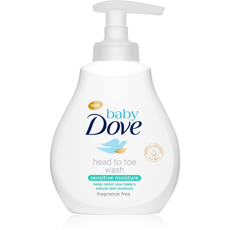 Dove Baby Sensitive Moisture gel de limpeza para corpo e cabelo 400 ml