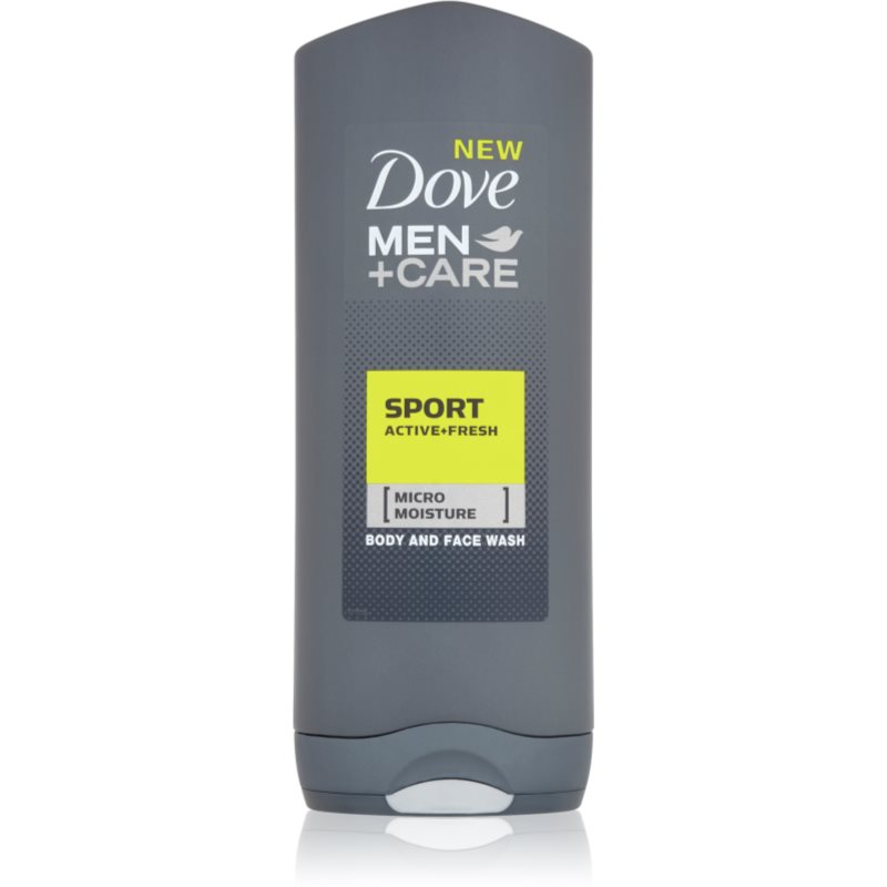 Dove Men+Care Active + Fresh gel de duche para corpo e rosto 400 ml