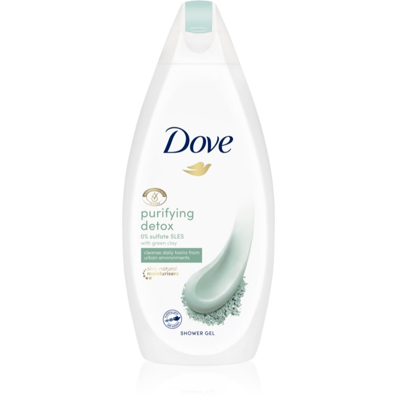 Dove Purifying Detox Green Clay почистващ душ гел 500 мл.