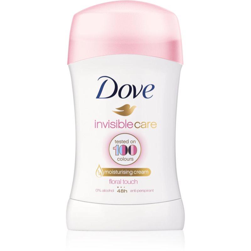 Dove Invisible Care Floral Touch antitranspirante sólido anti-manchas blancas sin alcohol 40 ml