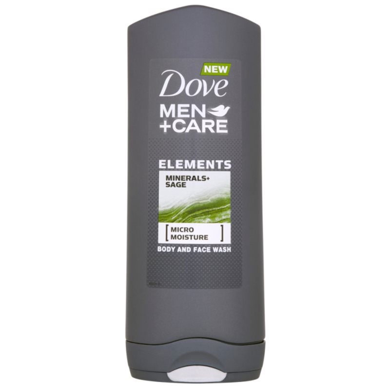 Dove Men+Care Elements gel de banho para o corpo e rosto 2 em 1 400 ml
