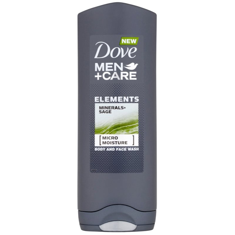 Dove Men+Care Elements gel de banho para o corpo e rosto 2 em 1 250 ml