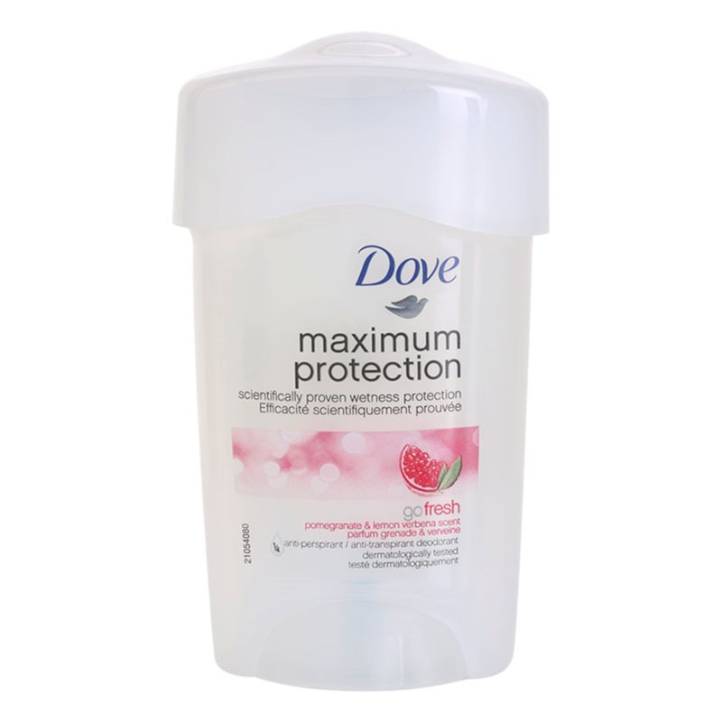 Dove Go Fresh Maximum Protection antitranspirante en barra 48h granada y verbena de Indias 45 ml