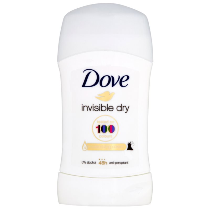 Dove Invisible Dry tuhý antiperspirant proti bílým skvrnám 48h 40 ml