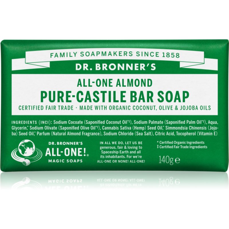 Dr. Bronner’s Almond твърд сапун 140 гр.