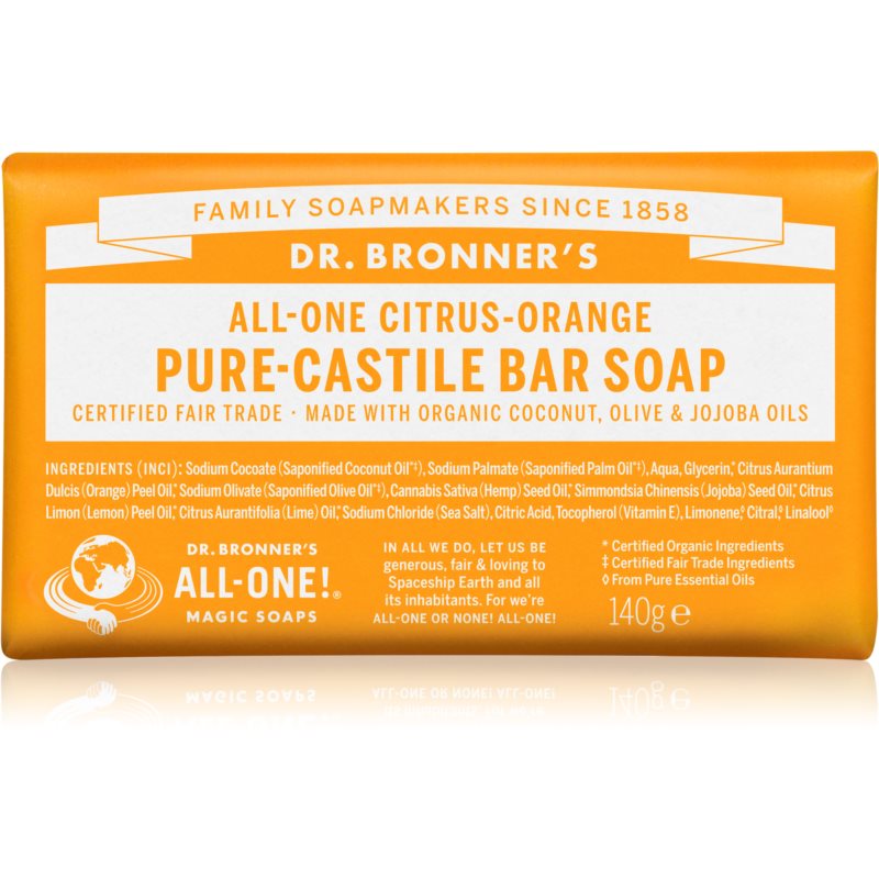 Dr. Bronner’s Citrus & Orange sabonete sólido 140 g