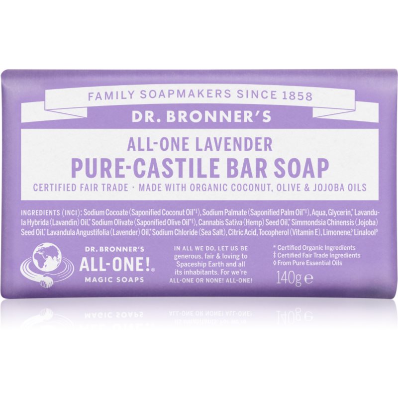 Dr. Bronner’s Lavender jabón sólido 140 g