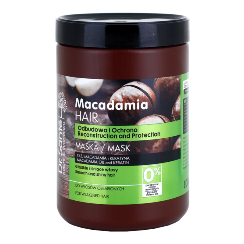 Dr. Santé Macadamia mascarilla textura crema para cabello débil 1000 ml