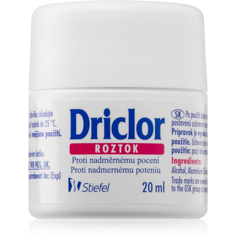 Driclor Solution roll-on antibacteriano contra suor excessivo 20 ml