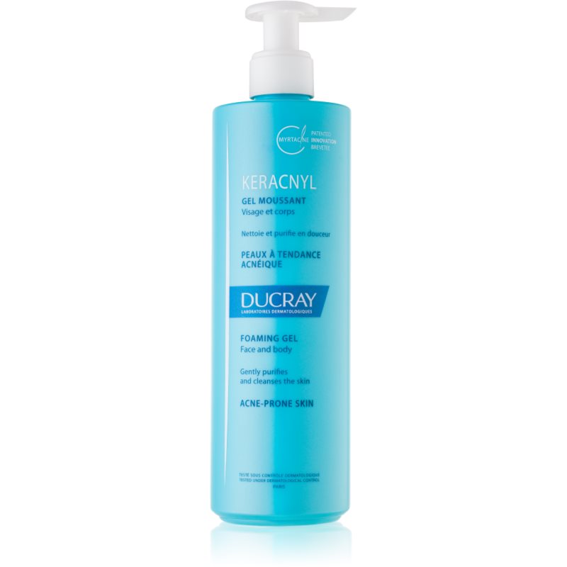Ducray Keracnyl gel espumoso de limpeza para pele oleosa propensa a acne 400 ml