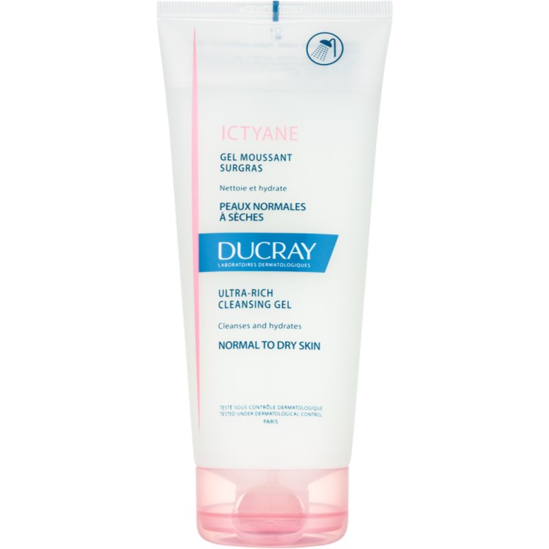 Ducray Ictyane gel de limpeza em espuma para pele normal e seca 200 ml