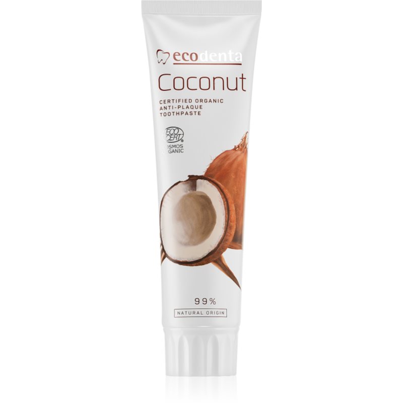 Ecodenta Cosmos Organic Coconut pasta de dientes sin flúor para fortalecer el esmalte dental 100 ml