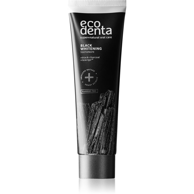 Ecodenta Expert Black Whitening pasta de dientes blanqueadora con carbón negro sin flúor 100 ml