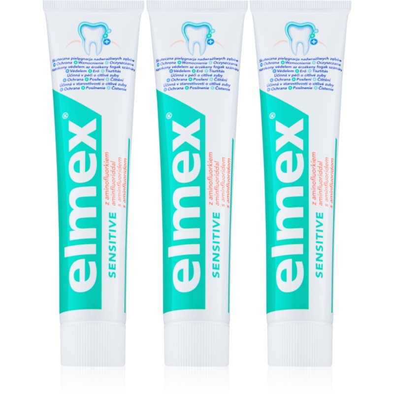 Elmex Sensitive pasta  para dientes sensibles 3 x 75 ml