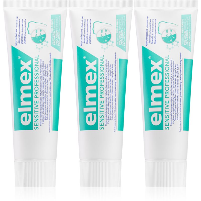 Elmex Sensitive Professional fogkrém érzékeny fogakra 3 x 75 ml
